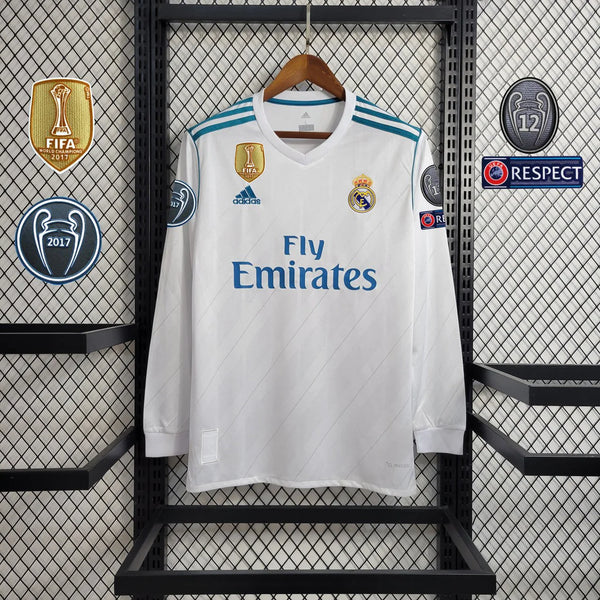 Real Madrid 2017 Home Long Sleeve Jersey