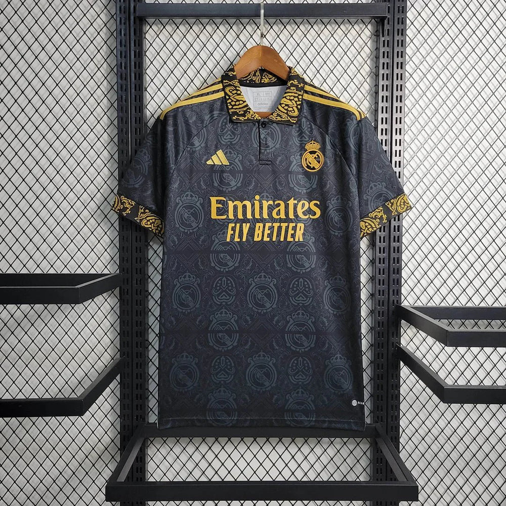 Real Madrid 2024 Black And Gold Special Jersey
